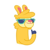 Crazy Llama WhatsApp Sticker #13