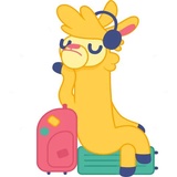 Crazy Llama WhatsApp Sticker #17