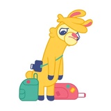 Crazy Llama WhatsApp Sticker #21