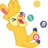 Crazy Llama WhatsApp Sticker #22