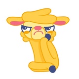 Crazy Llama WhatsApp Sticker #7