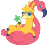 Crazy Llama WhatsApp Sticker #9