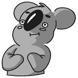 Cute Koala WhatsApp Sticker #3