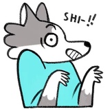 Frank the Wolf WhatsApp Sticker #2