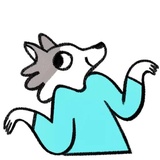 Frank the Wolf WhatsApp Sticker #24