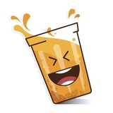 Funny Glass WhatsApp Sticker #2