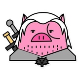 German the Pig WhatsApp Sticker #28