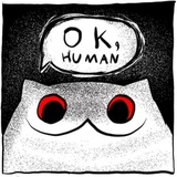 Gloomy Cat WhatsApp Sticker #2