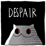Gloomy Cat WhatsApp Sticker #20