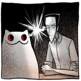 Gloomy Cat WhatsApp Sticker #22