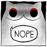 Gloomy Cat WhatsApp Sticker #24