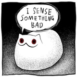 Gloomy Cat WhatsApp Sticker #25