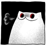 Gloomy Cat WhatsApp Sticker #28