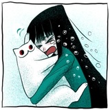 Gloomy Cat WhatsApp Sticker #29