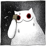 Gloomy Cat WhatsApp Sticker #4