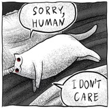 Gloomy Cat WhatsApp Sticker #6