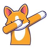 Grumpy Shiba WhatsApp Sticker #2