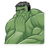 Hulk Strength WhatsApp Sticker #23