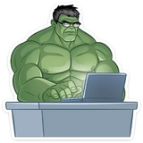 Hulk Strength WhatsApp Sticker #26