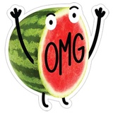 Watermelon WhatsApp Sticker #16