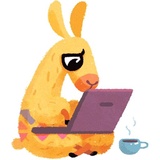 Hipster Llama WhatsApp Sticker #10