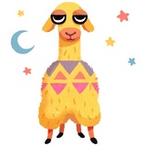 Hipster Llama WhatsApp Sticker #15