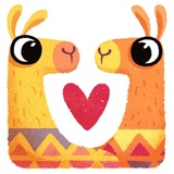 Hipster Llama WhatsApp Sticker #16