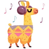 Hipster Llama WhatsApp Sticker #4