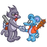 The Itchy & Scratchy WhatsApp Sticker #21
