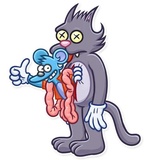 The Itchy & Scratchy WhatsApp Sticker #3