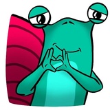 Lazy Snail WhatsApp Sticker #10