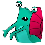 Lazy Snail WhatsApp Sticker #12