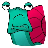 Lazy Snail WhatsApp Sticker #13