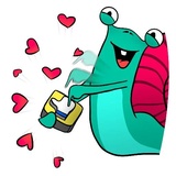 Lazy Snail WhatsApp Sticker #16