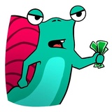Lazy Snail WhatsApp Sticker #3