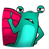 Lazy Snail WhatsApp Sticker #5