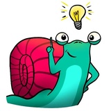 Lazy Snail WhatsApp Sticker #7