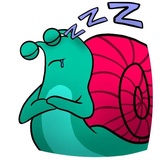 Lazy Snail WhatsApp Sticker #8