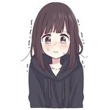 Cute Anime Girl WhatsApp Sticker #13