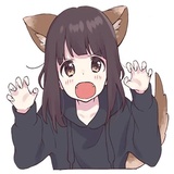 Cute Anime Girl WhatsApp Sticker #17