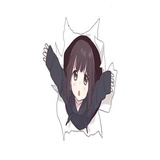 Cute Anime Girl WhatsApp Sticker #19