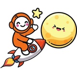 Mooney The Astronaut WhatsApp Sticker #17