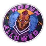 No Fun Allowed WhatsApp Sticker #12