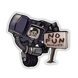 No Fun Allowed WhatsApp Sticker #13