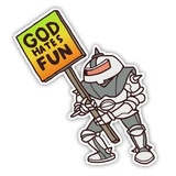 No Fun Allowed WhatsApp Sticker #14