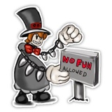 No Fun Allowed WhatsApp Sticker #16