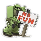 No Fun Allowed WhatsApp Sticker #2