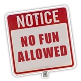 No Fun Allowed WhatsApp Sticker #3