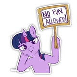 No Fun Allowed WhatsApp Sticker #5