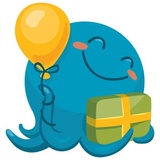 Otto the Octopus WhatsApp Sticker #30